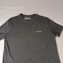 Columbia Women's Black & Gray Stripes Cotton BlendS Striped Pullover T-Shirt M image 5