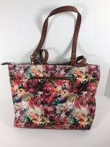 Rosetti Handbag Satchel Tote Bag Floral Faux Leather 12x10x4 EUC - $22.76