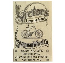 Victors Bicycles 1894 Advertisement Victorian Overman Wheel Co Bike #1 A... - $19.99