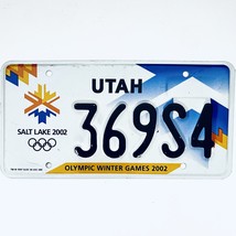 2002 United States Utah Olympic Winter Games Passenger License Plate 369S4 - £17.04 GBP