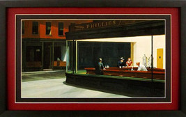 Framed Art Print Night Hawks by Edward Hopper Diner Scene - £51.95 GBP