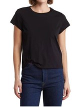All Saints Women&#39;s Black Short Sleeve Mellon Twist Hem T Shirt XS NWOT - £21.66 GBP