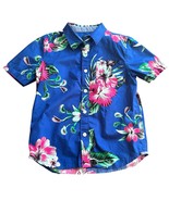 Vans Boys Shirt Youth 7/XL Black Colorful Tropical Hawaiian Beach Casual... - $12.99