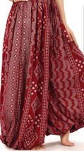 RED ASSUIT PRINT TRIBAL GYPSY BOHEMIAN DELUXE ATS GYPSY PANTALOONS  - €77,00 EUR