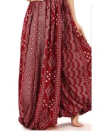 RED ASSUIT PRINT TRIBAL GYPSY BOHEMIAN DELUXE ATS GYPSY PANTALOONS  - $1,642.61 MXN