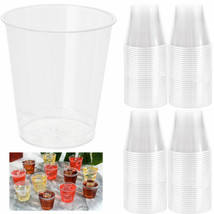 100 Ct Disposable Shot Glasses Drinkware Hard Plastic Cups Party Bar 1.5Oz Clear - £18.37 GBP