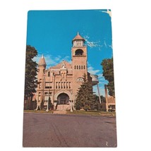 Postcard Iron County Court House Crystal Falls Michigan Chrome Unposted - £5.50 GBP