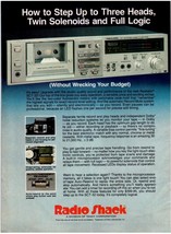 Radio Shack Cassette Tape Deck Magazine Ad Print Design Advertising - £26.76 GBP