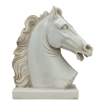 Testa di cavallo fermalibro statua greca scultura marmo fuso decorazione pati... - £43.35 GBP