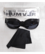 Humvee Black Folding Biker Goggles UV 400 Protection Italian Design Adju... - £7.99 GBP