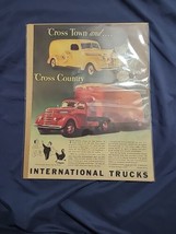 Vintage 1940 Orig Magazine Ad International Trucks Cross Town &amp; Cross Co... - £5.87 GBP