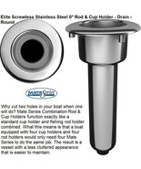 MATE SERIES ELITE SCREWLESS STAINLESS STEEL ROD &amp; CUP HOLDER- DRAIN- ROU... - $2,551.10 MXN