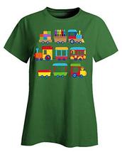 Kellyww Train Railroad Fun Colorful Design Choo Choo Graphic - Ladies T-... - $32.66