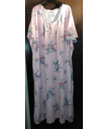 NEW WOMENS Comfort Choice PINK W/ FLORAL PRINT LONG KNIT NIGHTGOWN  SIZE 5X - $664.28 MXN