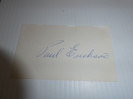 Vintage 1940s MLB Baseball Player Paul Erickson Phillies Signed 3x5 Inde... - $18.81