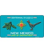 Green Chili &amp; Road Runner New Mexico Metal Novelty License Plate - £14.82 GBP