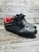 Nike Pink & Black Hypervenom Cleats - Size 5Y - 599062-016 - $12.99