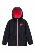 Nike Girls Baby Toddler Infant Anorak Jacket 24M 2 Yrs Black Pink NEW NWT - £19.90 GBP
