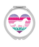 Horse Silhouette Heart : Gift Compact Mirror Rainbow For Animal Lover Be... - $18.23 CAD