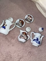 Vintage, Miniature Porcelain Tea Pot Plates Lot - $9.89