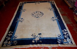 Hand made antique Chinese Peking rug 6&#39; x 9&#39; ( 183cm x 275cm) 1890s - 1F18 - £2,735.87 GBP