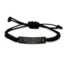 Gag Husband Black Rope Bracelet, I&#39;m Married to a Smokin Representative.and Yes, - £17.14 GBP