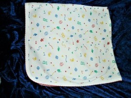Quiltex Baby Cotton Blanket White Red Yellow Green Blue Duck Bunny Block... - £31.06 GBP