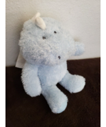 Manhattan Toys Dinosaur Plush Stuffed Animal Blue White Spikes - £15.53 GBP
