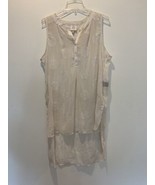 KNOX ROSE size 1X SEMI-SHEER IVORY EMBROIDERED HIGH-LOW SLEEVELESS TUNIC... - £15.27 GBP