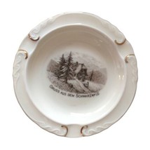 Winterling Bavaria Porcelain Ashtray Gold Engen Gruss Aus Dem Scwarzwald Vtg - £10.07 GBP