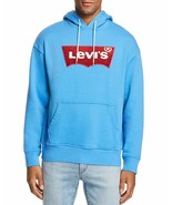 Levi&#39;s Premium Embroidered Batwing Logo-Print Hoodie in Varsity Campanul... - £29.09 GBP