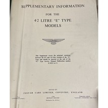 Orig Jaguar 3.8 E Type *Supplementary Info* Grand Touring Models Service... - $92.57