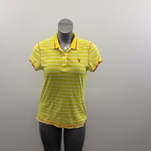 US Polo Assn. Women&#39;s Polo Shirt Size XL Yellow White Striped Short Slee... - £6.90 GBP