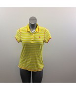 US Polo Assn. Women&#39;s Polo Shirt Size XL Yellow White Striped Short Slee... - £6.91 GBP