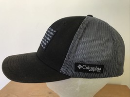 Columbia PFG Flexfit Gray Fishing American Flag Mesh Trucker Cap Hat One... - $39.99
