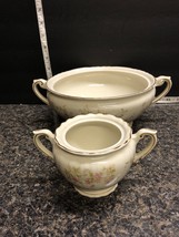 Vintage Federal Shape Syracuse China Soup &amp; Sugar Bowl Missing Lids. - £7.99 GBP