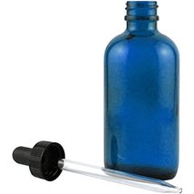 Perfume Studio 4 Oz Cobalt Blue Boston Round Glass Bottle with Dropper - £7.98 GBP