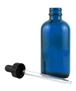 Perfume Studio 4 Oz Cobalt Blue Boston Round Glass Bottle with Dropper - $9.99