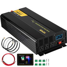 VEVOR Pure Sine Wave Inverter, 2500 W Power Inverter, DC 12V to AC 120V ... - $139.90