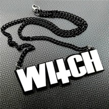 Witch Necklace Inverted Cross Acrylic Pendant Halloween Night Club Goth Punk New - £7.95 GBP