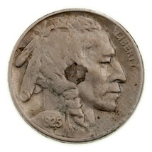 1925-D 5C Buffalo Nickel in Very Fine VF Condition, Nice Detail for Grade - $59.38