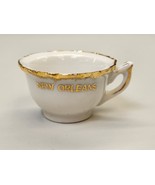 New Orleans Souvenir Mini Tea Cup Gold Rim Vintage - £7.06 GBP