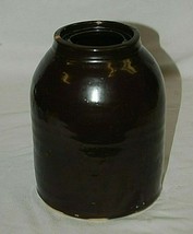 Old Antique Primitive Salt Glazed Stoneware Canning Crock Jug Jar Farm H... - $39.59