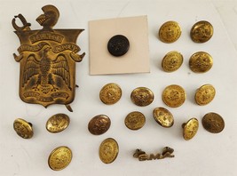 Vintage Military And Staunton Military Academy Va Lot Buttons Badge Pin - £114.74 GBP