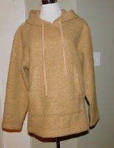 Staud Womens Sz S Bear Hoodie in Doe Cozy Sherpa Pullover Sweater Jacket... - £38.94 GBP