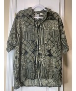 Vtg Men’s Roundtree And Yorke Button Up 100% Silk Sz L - $27.28 CAD