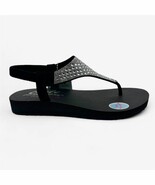 Skechers Meditation Rockstar Black Womens Sandal Slingback - £33.74 GBP