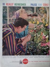 Coca-Cola 1959 Vintage Paper Advertisement Gardening Flowers Canadian Wh... - $7.55