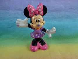 Disney Minnie Mouse Figure Pink Purple Bends at Waist - as is - very scr... - $1.52