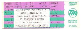 1994 HARRY CONNICK JR. Full concert Ticket 8/9/1994 - $79.15